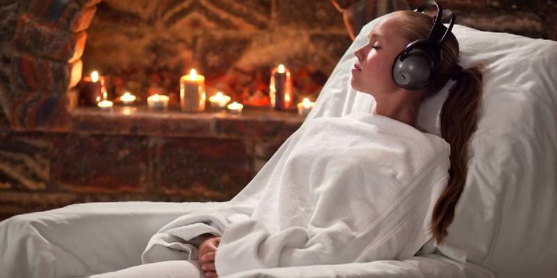 Image Of A Women Who Taken Calm Music Therapy in a Spa 